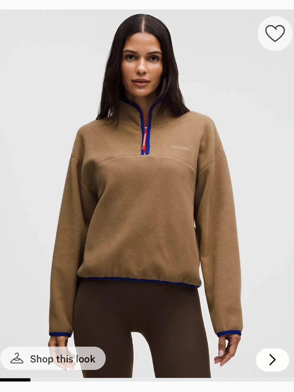 Lululemon Tumbled Fleece Half-Zip Jacket
Camel Brown Riverside - Picture 1 of 4